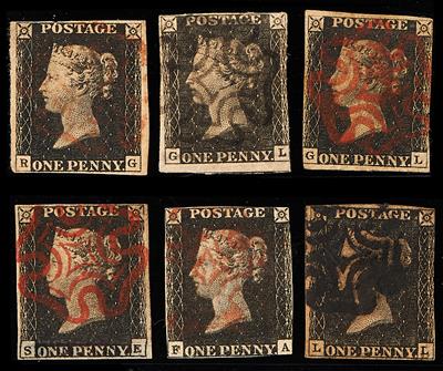 Grossbritannien gestempelt - 1840 One Penny Black, - Stamps