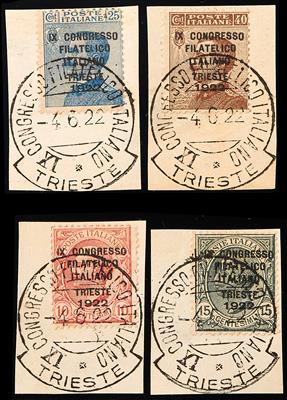 Italien Briefstück - 1922 Kongress Serie mit Sonderstempel komplett, - Francobolli