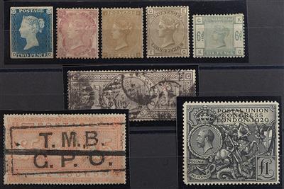 gestempelt/*/(*) - Reichh. Sammlung Großbrit. ca. 1840/1955 mit Dubl., - Stamps