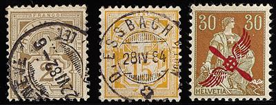 gestempelt/*/** - Sammlung Schweiz ca.1851/1933, - Briefmarken