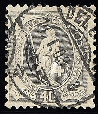 gestempelt - Schweiz Nr. 77C (Zumstein 89A) mit Attest Liniger, - Stamps