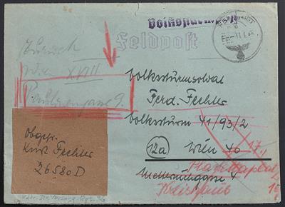 Kl. Volkssturm-Dokumentation aus dem Altreich in die Ostmark, - Briefmarken