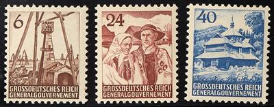 ** - General Gouvernement Nr. I/III (Freimarken Land und Leute), - Stamps
