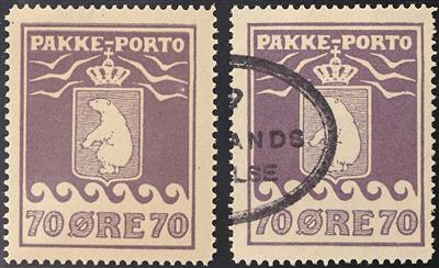 **/gestempelt - Grönland Paketmarken 1915, - Známky