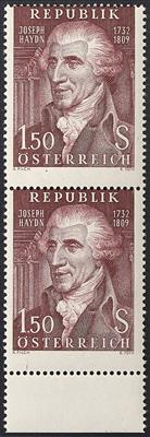 ** - Österr.   ANK Nr. 1083 (Joseph Haydn) im stark verzähnten, - Briefmarken