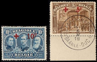 gestempelt - Belgien Nr. 129/42 (Rotkreuz), - Briefmarken