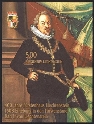 Liechtenstein ** - 2008 "Karl I. von Liechtenstein"Sonderblock, - Stamps