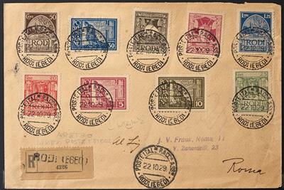 Poststück - Ägäische Inseln Nr. 17/25 (Freimarkenausg. 1929) auf - Známky