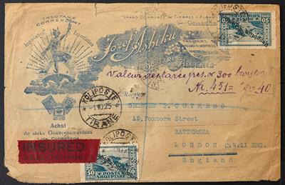 Poststück - Albanien 1925, - Briefmarken