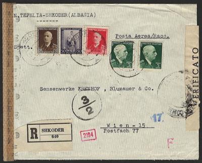 Poststück - Albanien, - Briefmarken