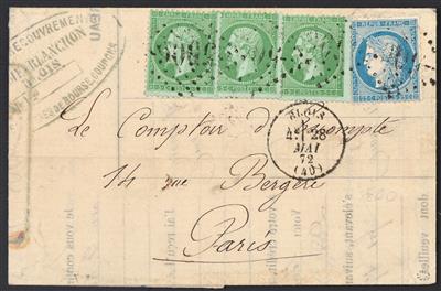 Poststück - Frankreich Maury Nr. 35a, - Briefmarken