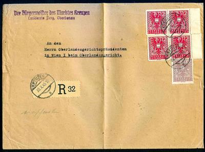 Poststück - Mühlviertel 1945, - Briefmarken