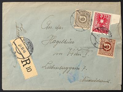 Poststück - Mühlviertel 1945, - Známky