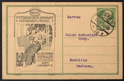 Poststück - Österr. 1908 - interss. Ganzschen-sammlung der Kaiserkopfausgabe, - Briefmarken