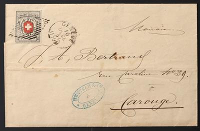 Poststück - Schweiz 1851, - Briefmarken