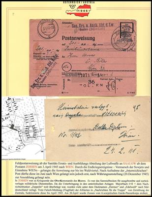 Poststück - Umfangreiche Ausstellungs-Sammlung Belege der Endkriegsphase 1945 aus BRANDENBURG incl. Überroller, - Stamps