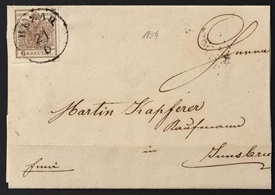 Poststück - Vorarlberg über 30 Monarchiebelege ab 1850 aus Bezau, - Briefmarken