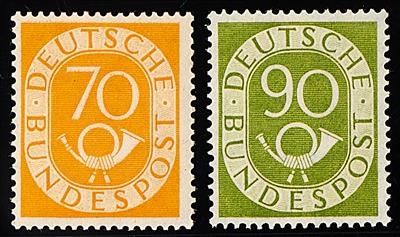 ** - Berlin Nr. 136 und 138 (70Pfg. und 90 Pfg. Posthorn), - Briefmarken