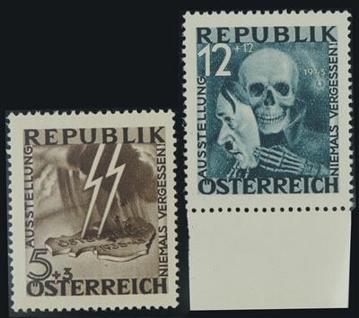 ** - Österr. 1946 - Blitz u. Totenmaske - postfr. Prachtstücke, - Stamps