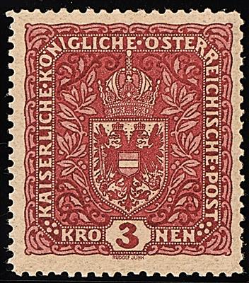** - Österr. Nr. 201 II (3 Kronen - Briefmarken
