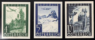 ** - Österr. Nr. 820U/26U (Flugpostausgabe 1947 ungezähnt), - Briefmarken