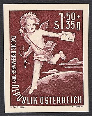 ** - Österr. Nr. 988U (Tag der Briefmarke 1951 ungezähnt), - Francobolli