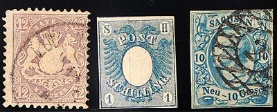 gestempelt/(*) - Baden Nr. 21a (18 Kr.) * nachgum. u. tls. nachgez., - Stamps