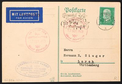 Poststück - Kl. Partie Zeppelinpost 1928/29, - Briefmarken