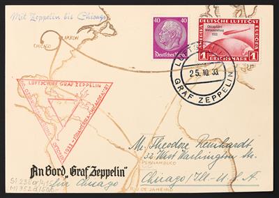Poststück - Kl. Partie Zeppelinpost 1933, - Francobolli