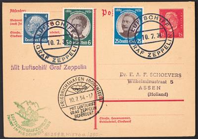 Poststück - Schweizfahrt 1929 (Abwurf Biel) sowie Schweizfahrt 1934, - Stamps