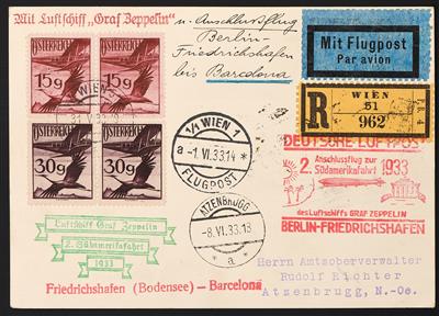 Poststück - 2. Südamerikafahrt 1933, - Francobolli
