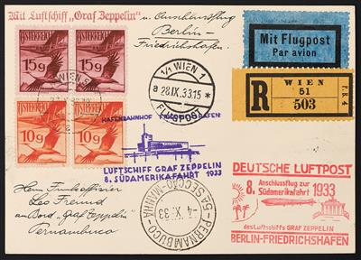 Poststück - 8. Südamerikafahrt 1933, - Známky