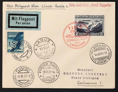 Poststück - Liechtensteinfahrt 1931, - Briefmarken
