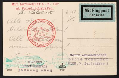 Poststück - Südamerikafahrt 1930, - Francobolli