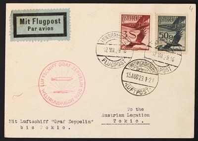 Poststück - Weltrundfahrt 1929, - Briefmarken