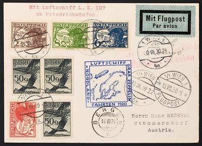 Poststück - Zeppelinfahrten 1930, - Briefmarken
