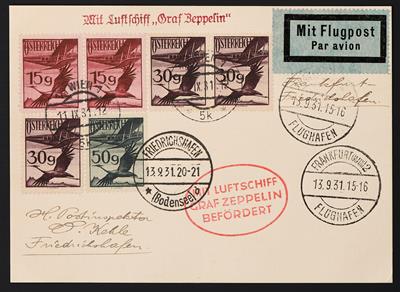 Poststück - Zeppelinpost 1931, - Francobolli