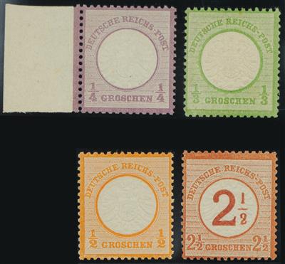 ** - D.Reich Nr. 16 (li. Randstück), - Briefmarken