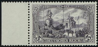 ** - D.Reich Nr. 81 A (5 Mk. ohne WZ.) zentr. feinst postfr. Prachtstück, - Stamps