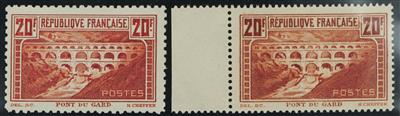 * - Frankreich Nr. 242B (sign. Brun) und 242C, - Francobolli