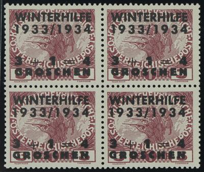 ** - Österr. 1933/1934 Winterhilfe-Essays 3, - Briefmarken