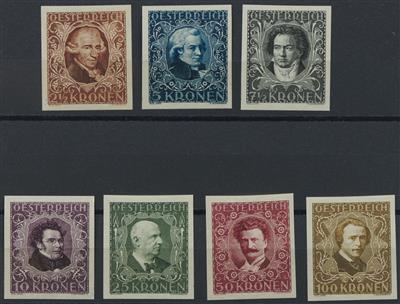 ** - Österr. Musiker ungezähnte postfr. Prachtstücke(ANK Nr. 418/24 U), - Stamps