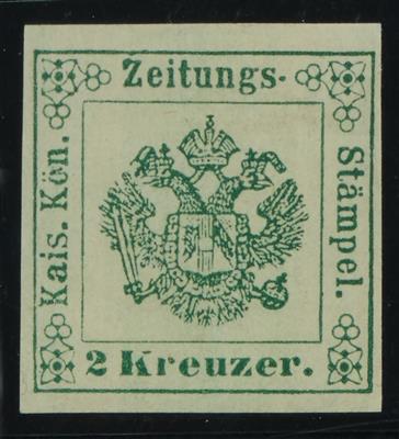 ** - Österr. Neudruck 1873 der Zeitungsstplm. Nr. 1 postfr. Prachtstück, - Stamps