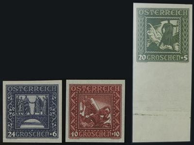 ** - Österr. Nibelungen - Serie ungezähnt (ANK Nr. 488/ 93 U), - Briefmarken