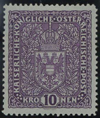 ** - Österr. Nr. 207 I (10 Kronen hellviolett), - Stamps