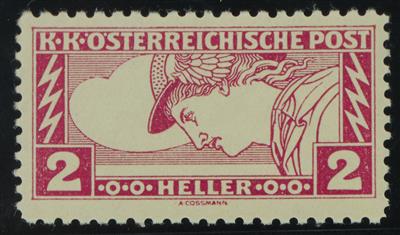 ** - Österr. Nr. 219 C (2 Heller Eilm.) (LZ 11 1/2:12 1/2) postfr. Prachtstück, - Známky