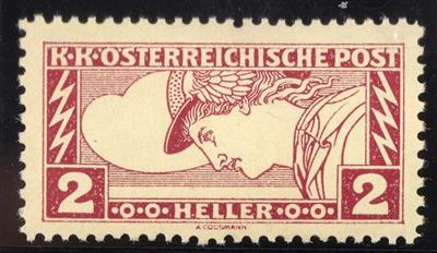 ** - Österr. Nr. 219 D (2 Heller Eilm.) (LZ 12 1/2:11 1/2) postfr. Prachtstück mit Farbfotoattest Soecknick, - Francobolli