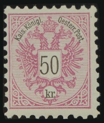 ** - Österr. Nr. 49 a (rotlila), - Briefmarken