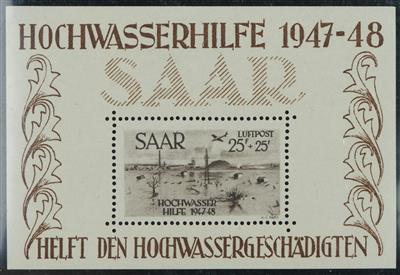 ** - Saarland Block Nr. 1 und 2 in Prachterhaltung, - Briefmarken