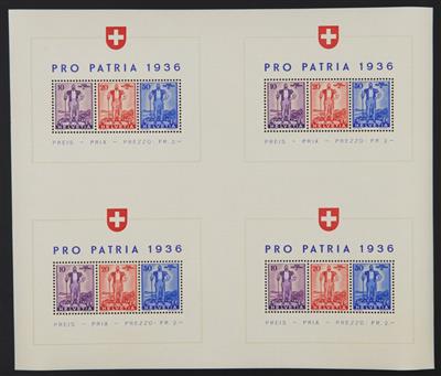 ** - Schweiz Block Nr. 2 (Pro Patria 1936) - Großblock, - Známky